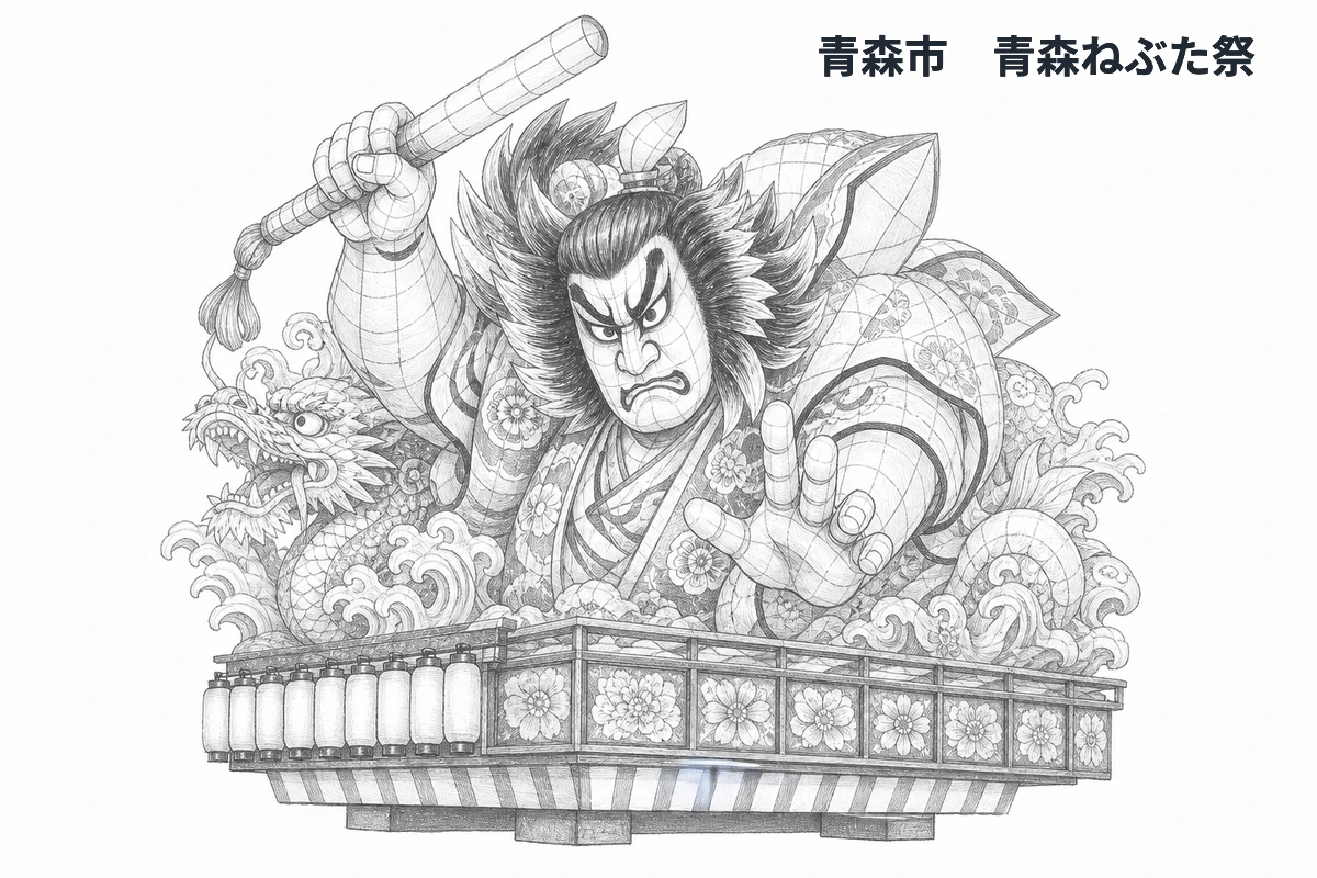 青森県の学習イラスト