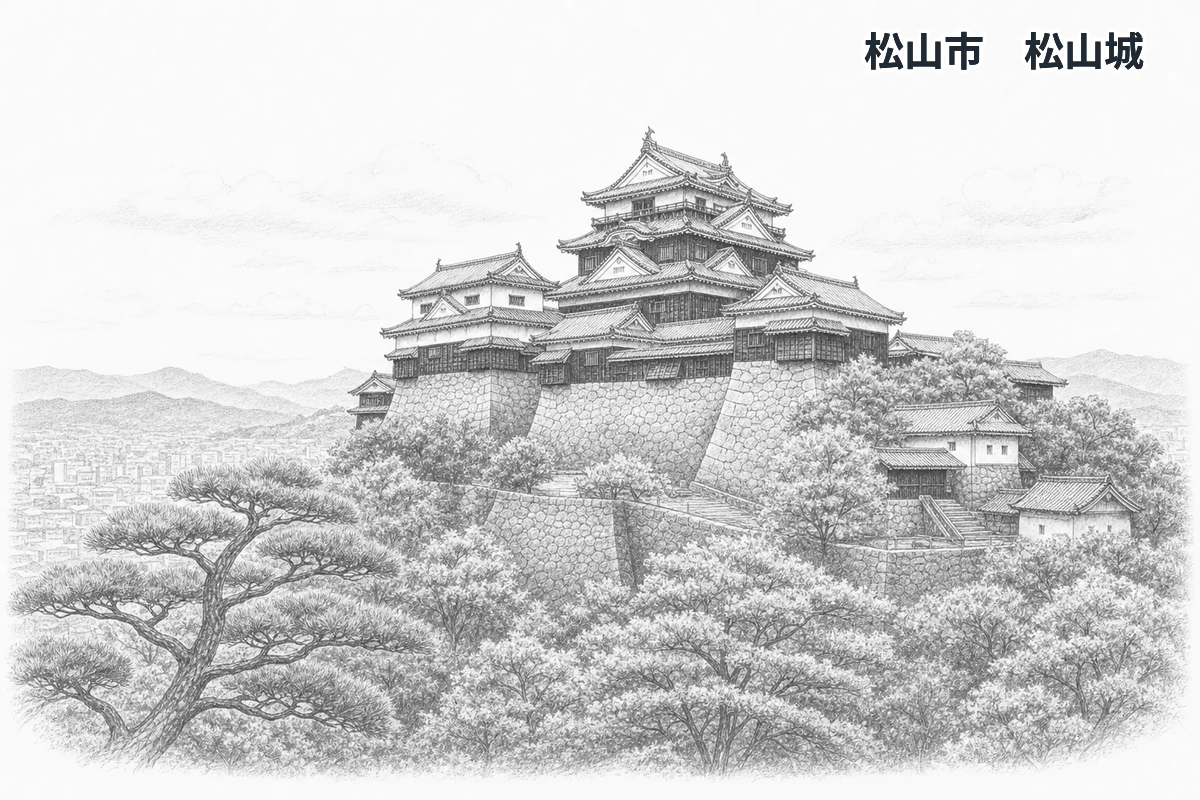 愛媛県の学習イラスト