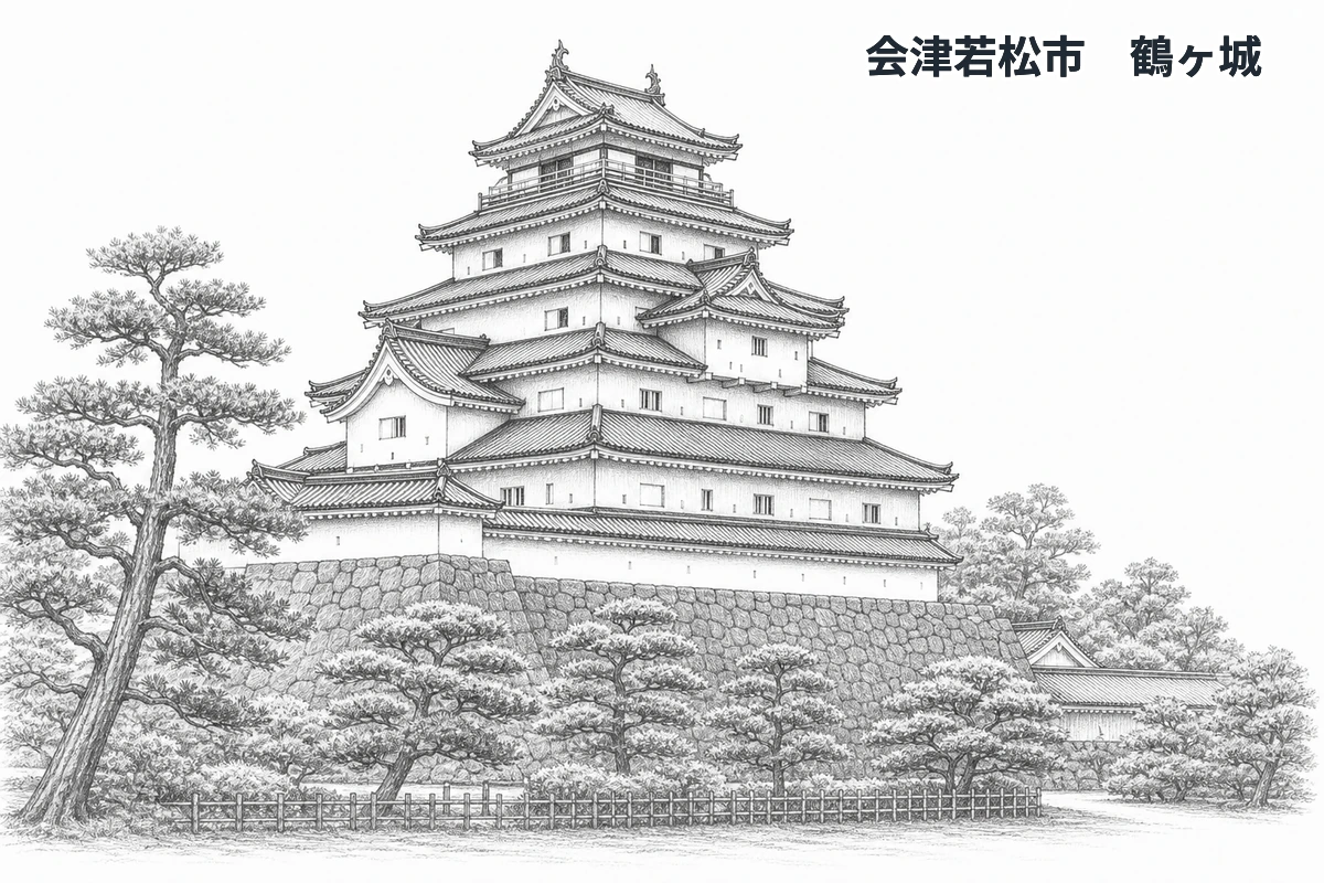 福島県の学習イラスト
