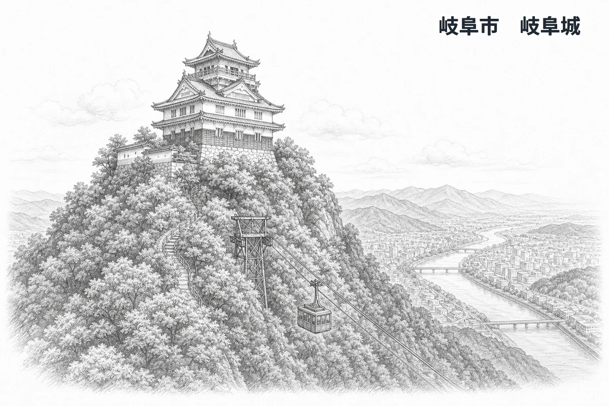 岐阜県の学習イラスト