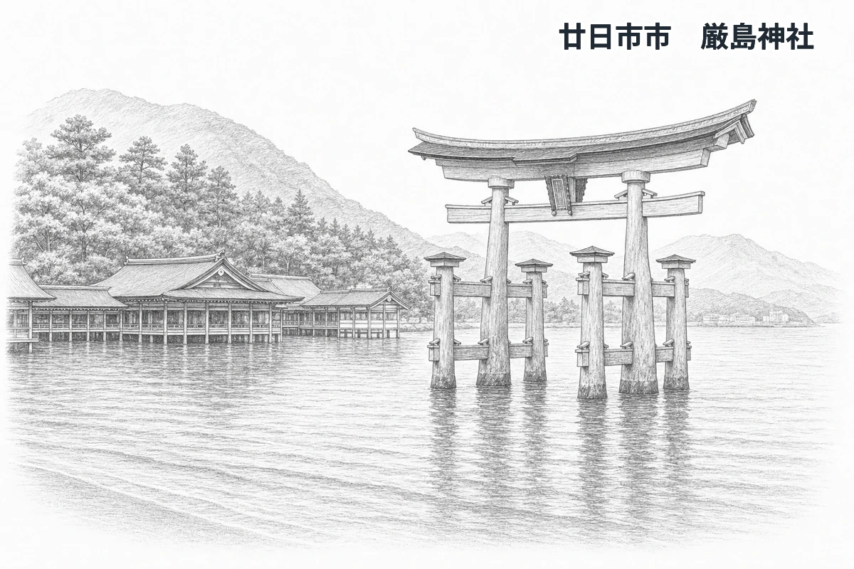 広島県の学習イラスト