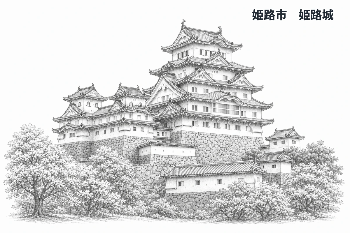 兵庫県の学習イラスト