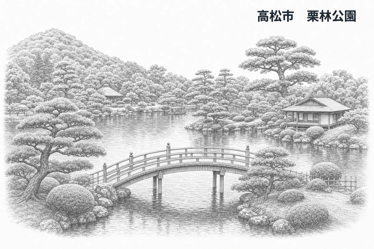 香川県の学習イラスト