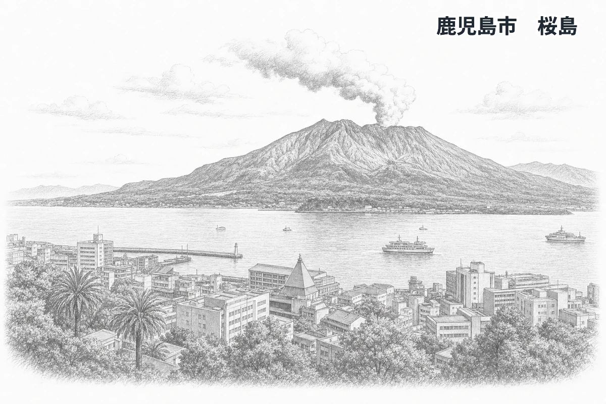 鹿児島県の学習イラスト