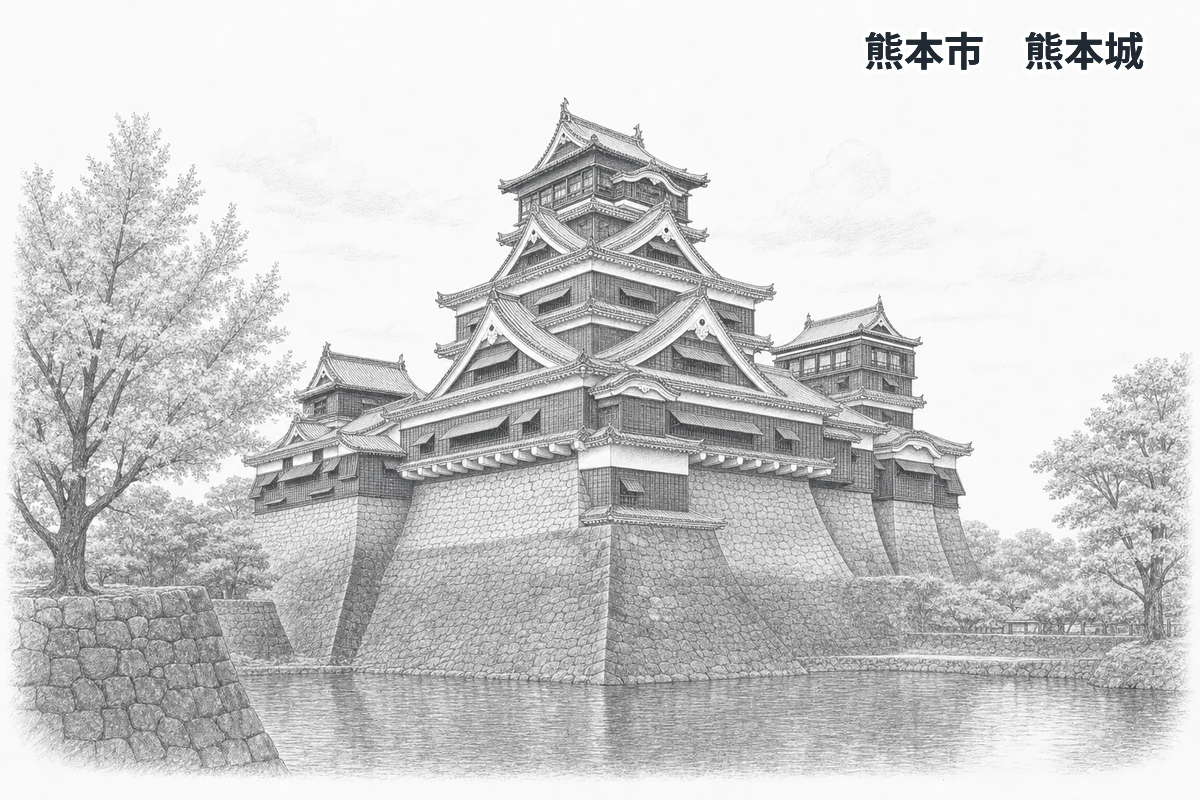 熊本県の学習イラスト