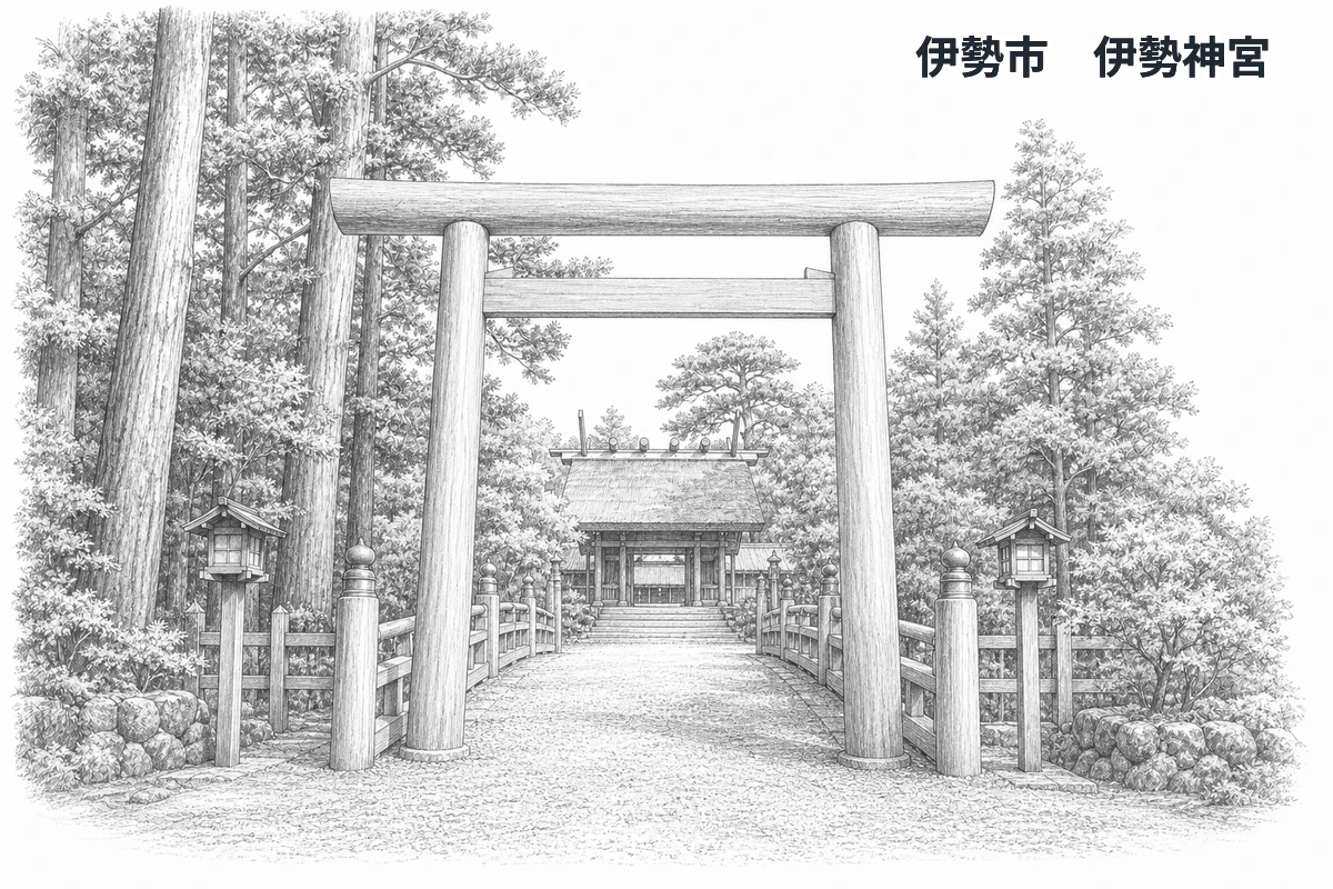 三重県の学習イラスト