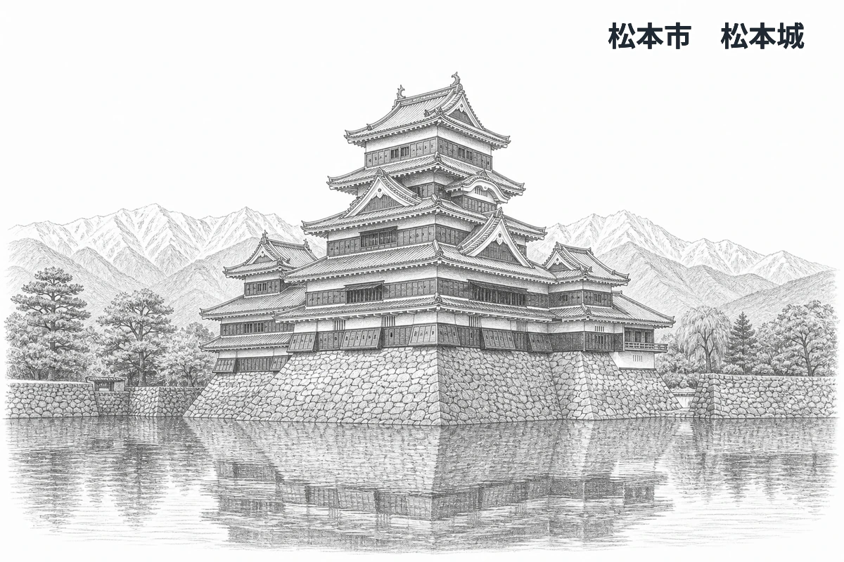 長野県の学習イラスト