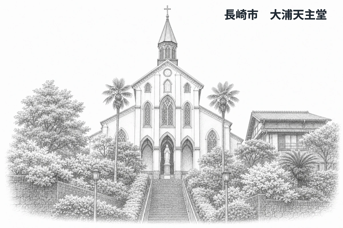 長崎県の学習イラスト