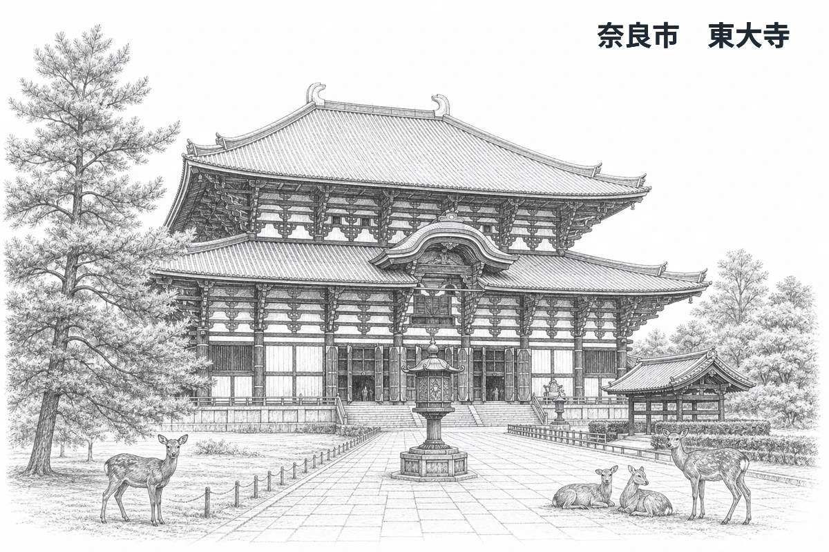 奈良県の学習イラスト