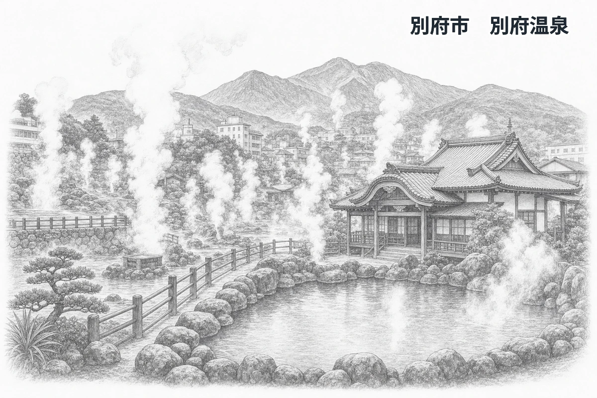 大分県の学習イラスト