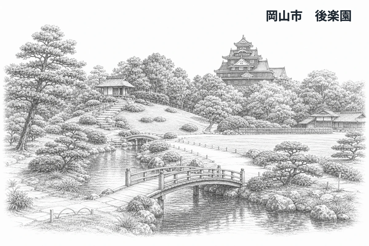 岡山県の学習イラスト