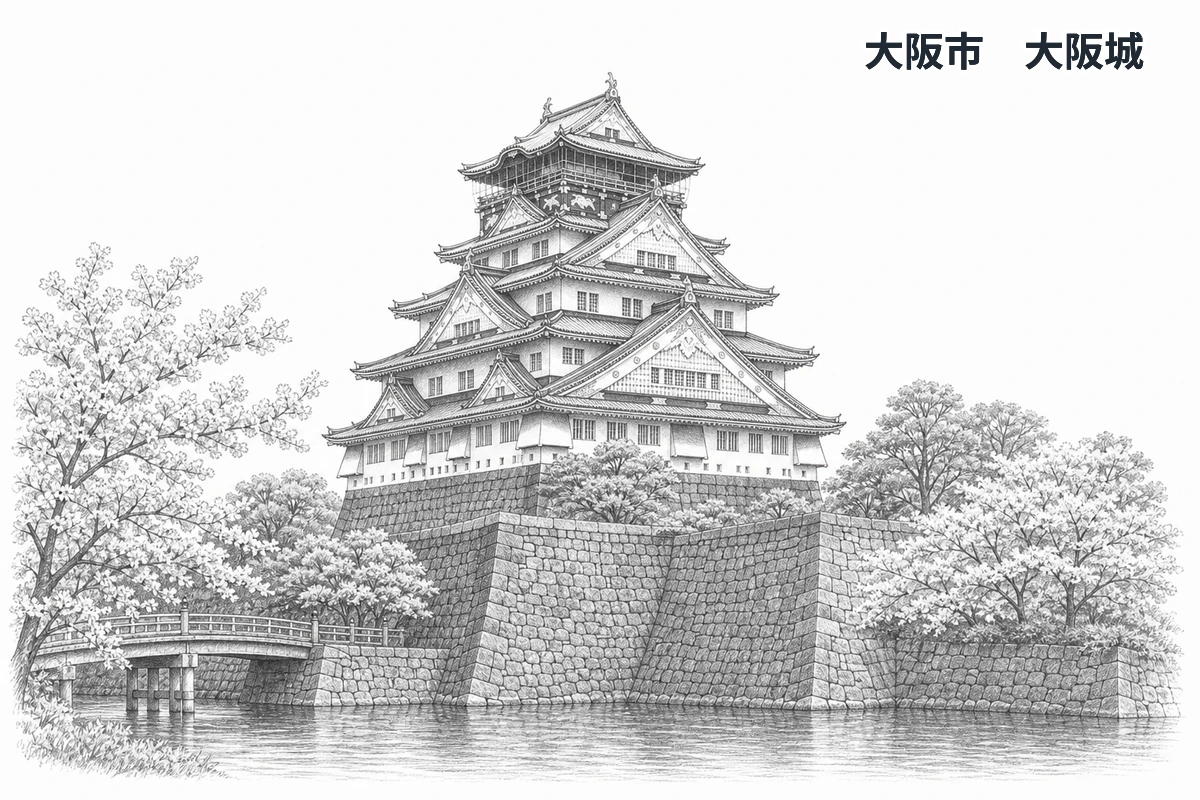 大阪府の学習イラスト