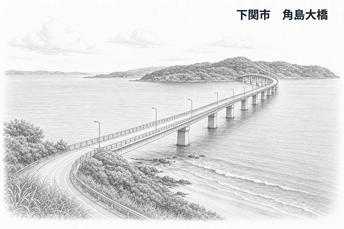 山口県の学習イラスト